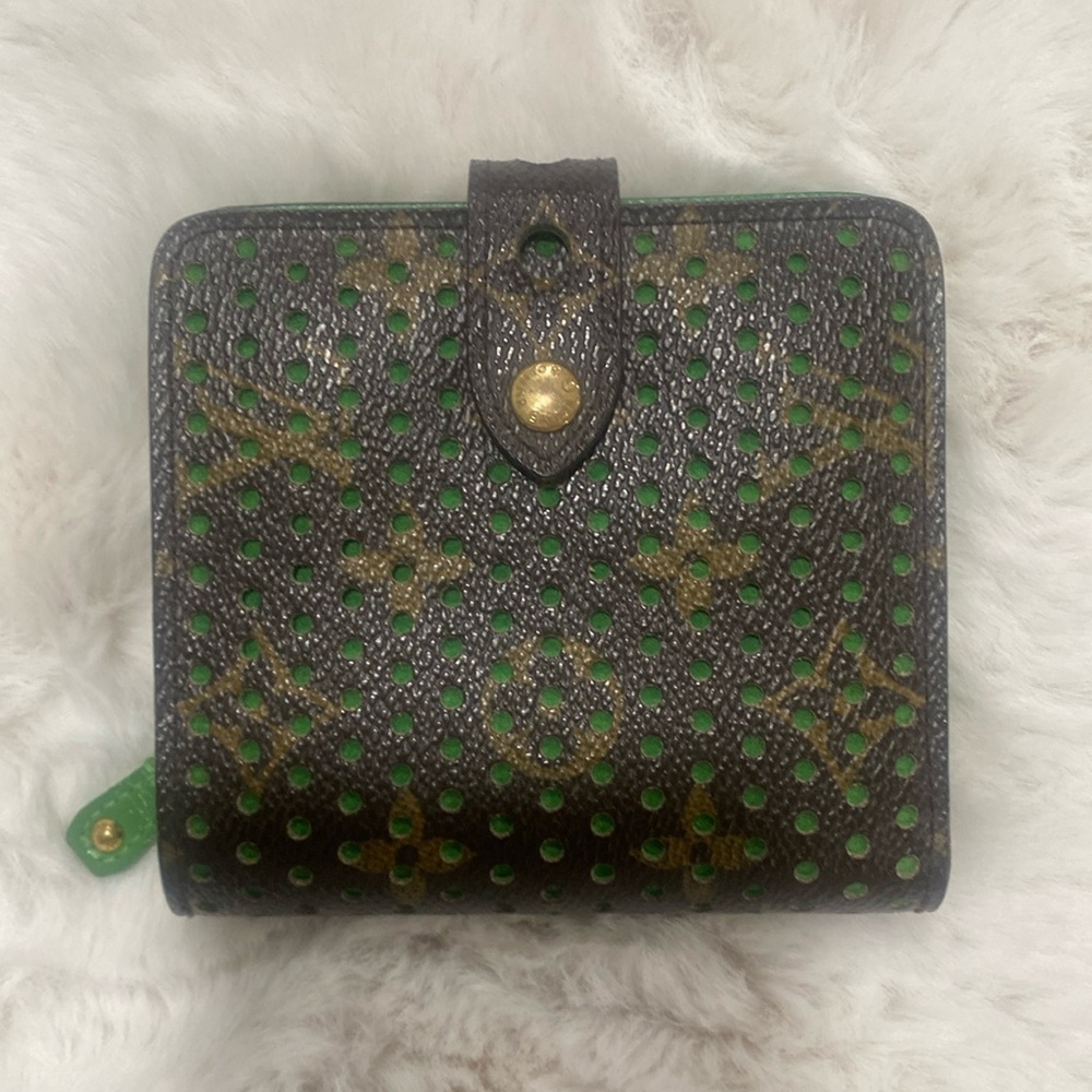 SOLD Louis Vuitton Monogram Perforated Compact Wallet